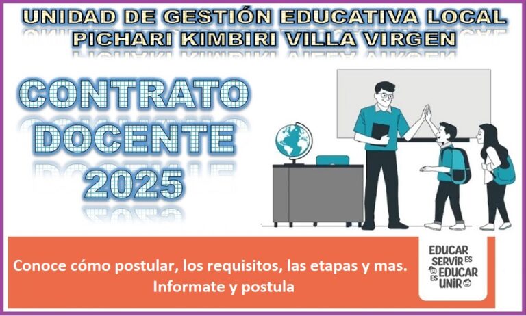 COMUNICADO 029-2025 CONTRATO DOCENTE 2025 “PRESENTACIÓN DE EXPEDIENTES “EBA CIENCIA Y TECNOLOGIA – EBR MATEMATICA”